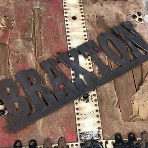 Custom Metal Name Plate “Braxton”